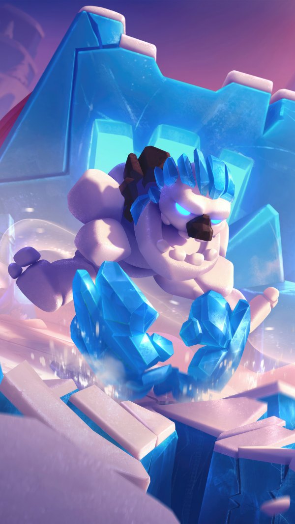 Изображение №22 1080x1920 «Ледяной Голем Clash Royale» из коллекции «Обои Клеш Рояль (Clash Royale)»