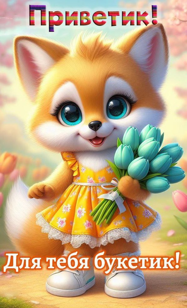 Изображение №25 622x1024 «Приветик! Для тебя букетик!» из коллекции «Открытки «Привет!»»