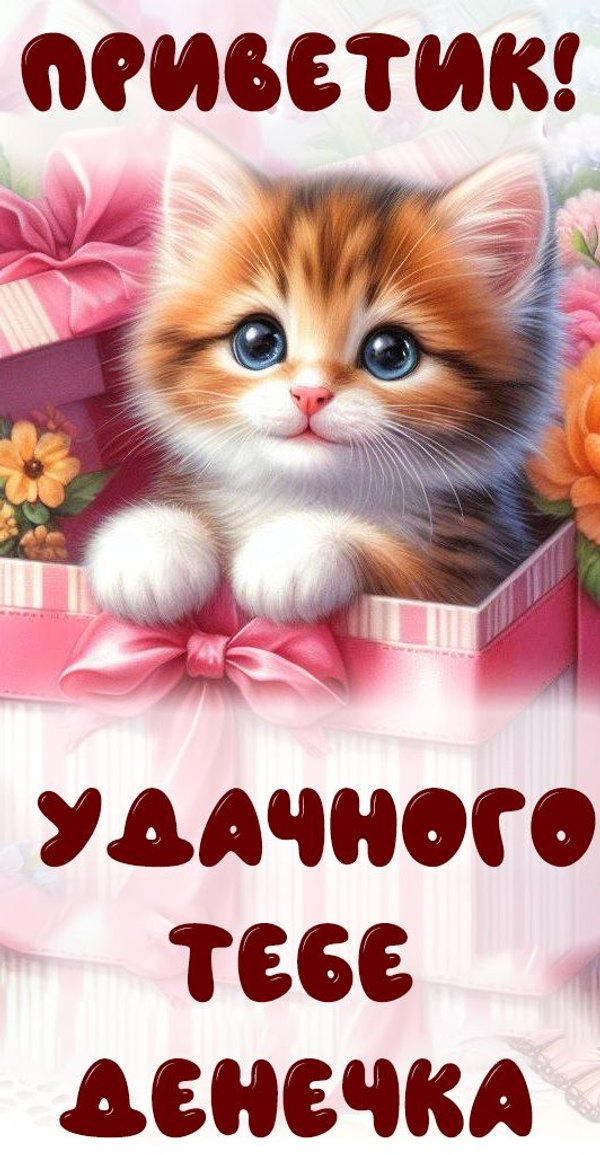 Изображение №22 532x1024 «Приветик! Удачного тебе денечка!» из коллекции «Открытки «Привет!»»