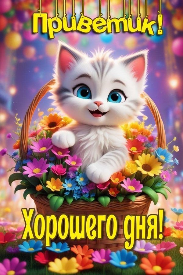 Изображение №35 735x1102 «Приветик! Хорошего дня!» из коллекции «Открытки «Привет!»»