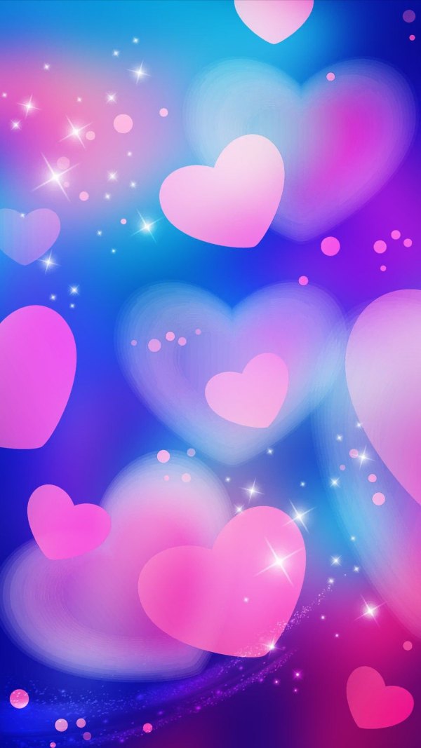 Изображение №1 1080x1920 «Красивый фон с сердечками» из коллекции «Обои Сердце, Сердечки»