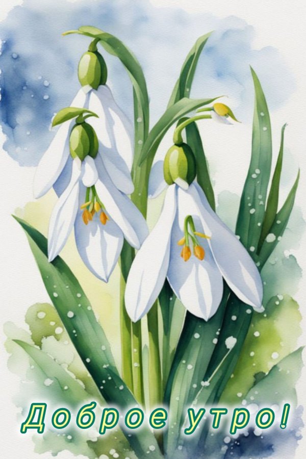 Изображение №31 1280x1920 «Доброе утро, подснежники» из коллекции «Открытки «С добрым весенним утром!»»