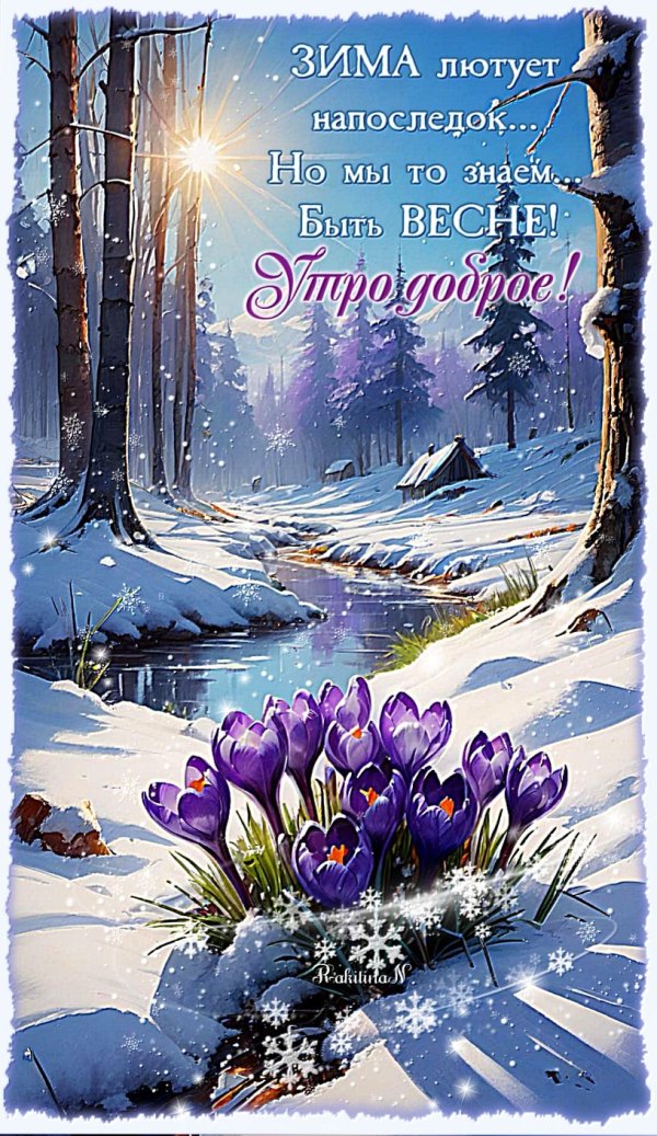 Изображение №23 815x1409 «Утро доброе! Быть весне!» из коллекции «Открытки «С добрым весенним утром!»»