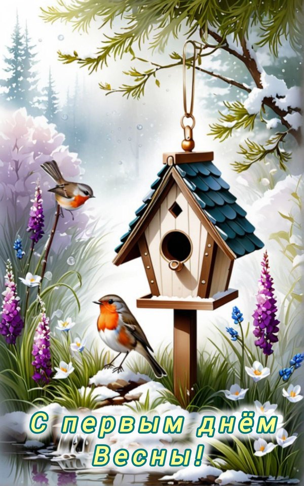 Изображение №17 1200x1920 «Красивая открытка С первым днём весны!» из коллекции «Открытки «С Весной!»»