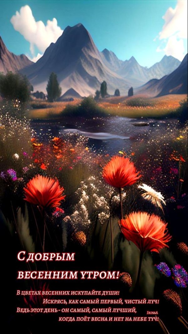 Изображение №69 564x1002 «С добрым весенным утром, пейзаж» из коллекции «Открытки «С добрым весенним утром!»»