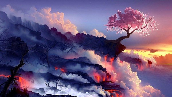 Изображение №19 1920x1080 «Фантастическая природа аниме» из коллекции «Обои Аниме Природа»
