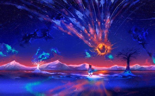 Изображение №33 2400x1500 «Взрыв, природа, аниме» из коллекции «Обои Аниме Природа»