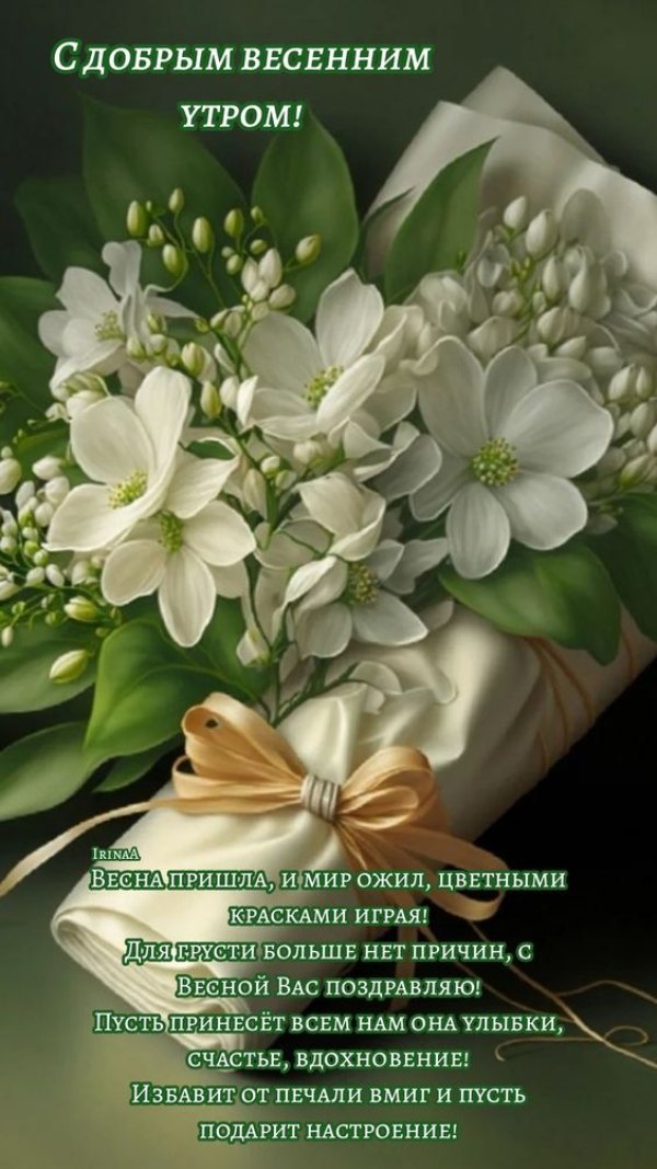 Изображение №46 564x1003 «С добрым весенным утром, зеленая открытка» из коллекции «Открытки «С добрым весенним утром!»»