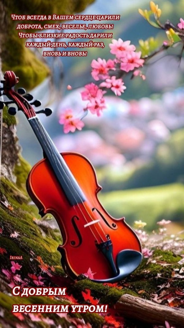 Изображение №60 564x1003 «С добрым весенным утром, скрипка на природе» из коллекции «Открытки «С добрым весенним утром!»»