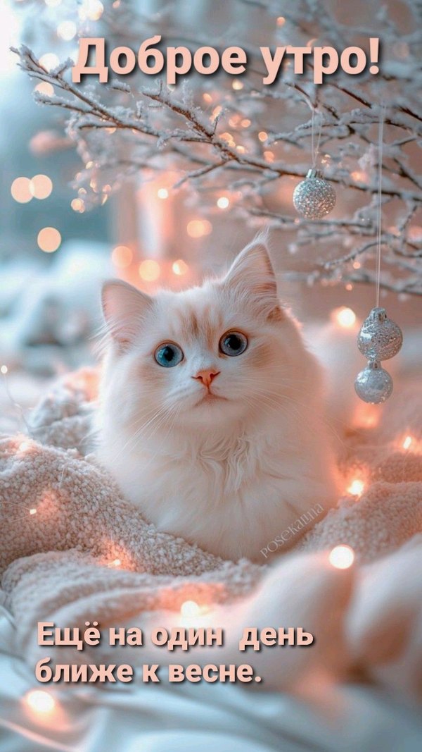 Изображение №36 1014x1803 «Доброе утро! Ещё на один день ближе к весне.» из коллекции «Открытки «С добрым зимним утром!» с животными»
