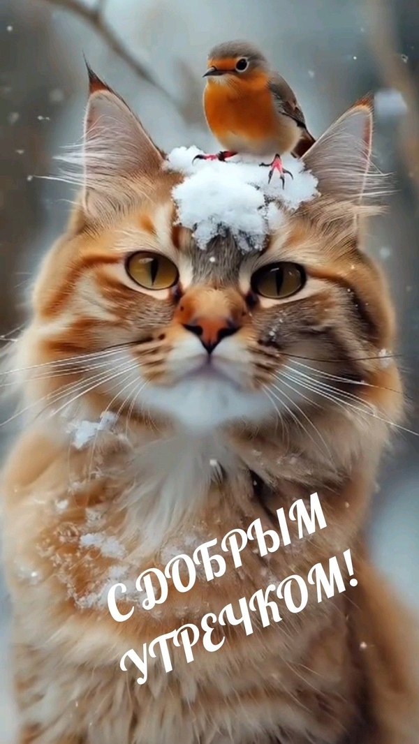 Изображение №41 957x1701 из коллекции «Открытки «С добрым зимним утром!» с животными»