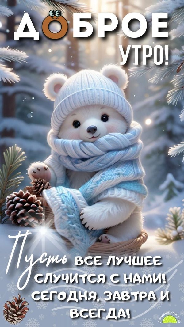 Изображение №51 675x1200 из коллекции «Открытки «С добрым зимним утром!» с животными»