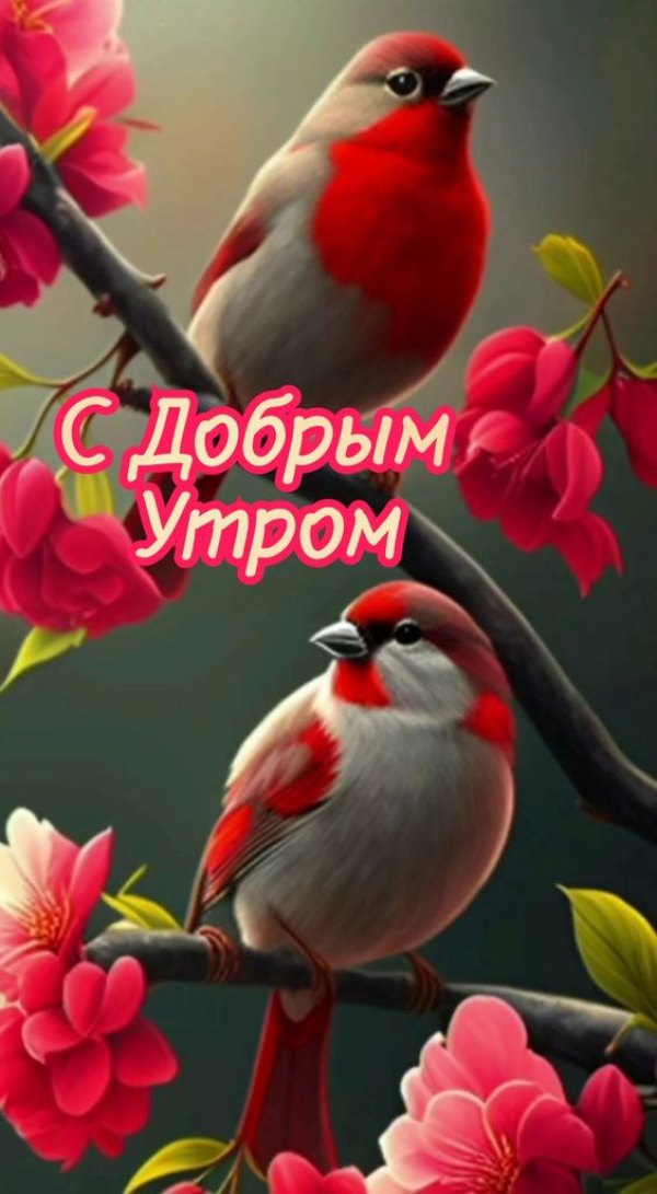 Изображение №17 564x1026 «С добрым утром! Цветение, птицы» из коллекции «Открытки «С добрым весенним утром!»»