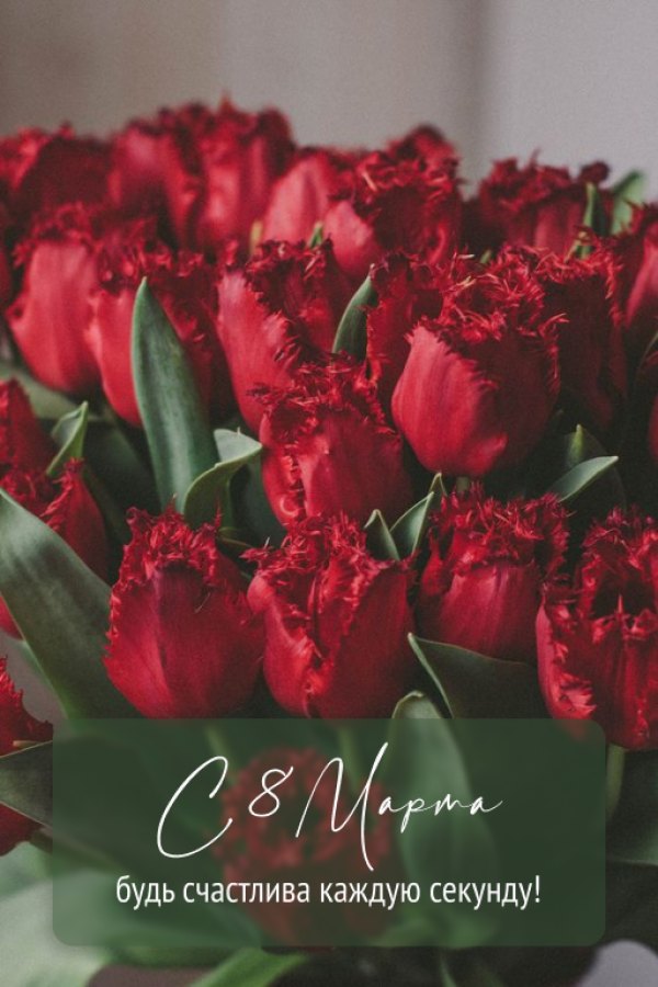 Изображение №9 512x768 «С 8 марта, будь счастлива каждую секунду!» из коллекции «Красивые открытки «С 8 марта!»»
