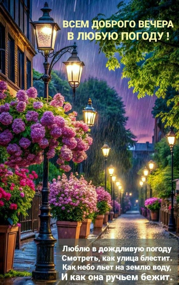 Изображение №20 720x1144 «Всем доброго вечера в любую погоду! Дождь.» из коллекции «Весенние открытки «Хорошего доброго вечера!»»