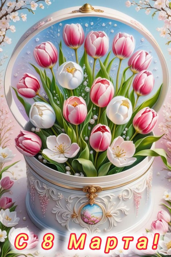 Изображение №26 736x1104 «Открытка С 8 марта!» из коллекции «Красивые открытки «С 8 марта!»»
