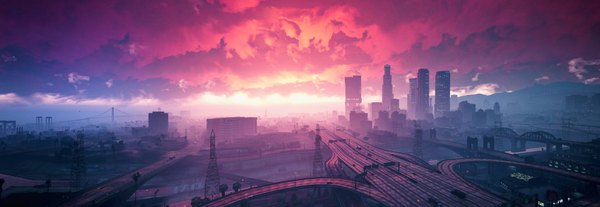 Изображение №29 2899x1000 «Красивый Арт Закат, Grand Theft Auto V» из коллекции «Обои ГТА 5, GTA 5, Grand Theft Auto V»