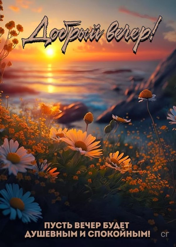 Изображение №48 564x793  из коллекции «Летние открытки «Хорошего доброго вечера!»»