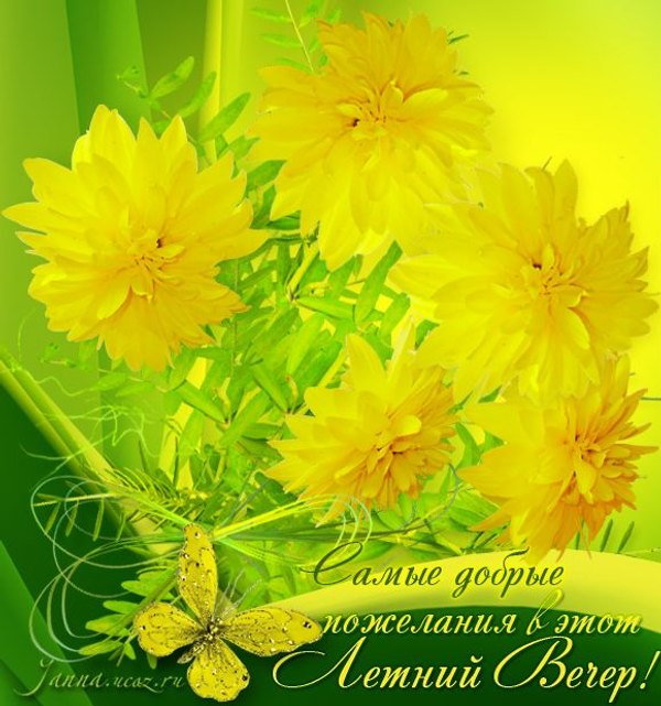 Изображение №89 580x620  из коллекции «Летние открытки «Хорошего доброго вечера!»»