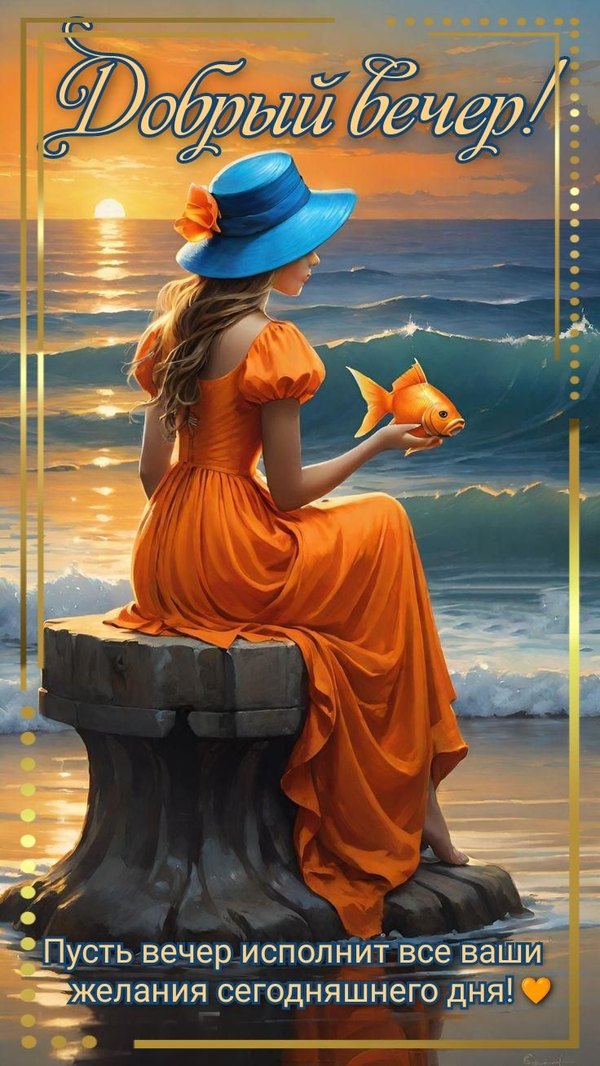 Изображение №27 736x1308  из коллекции «Летние открытки «Хорошего доброго вечера!»»