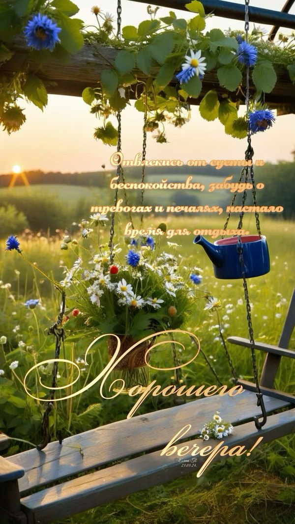 Изображение №54 1080x1920  из коллекции «Летние открытки «Хорошего доброго вечера!»»
