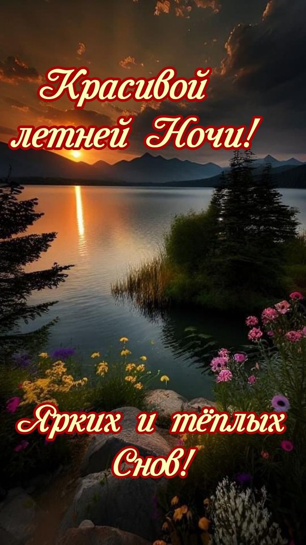 Изображение №18 1080x1920 «Открытка Красивой летней ночи! Ярких и теплых снов!» из коллекции «Летние открытки «Спокойной доброй ночи!»»