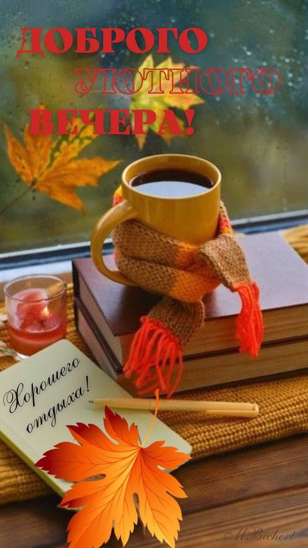 Изображение №31 736x1308 «Доброго уютного вечера! Хорошего отдыха!» из коллекции «Осенние открытки «Хорошего доброго вечера!»»