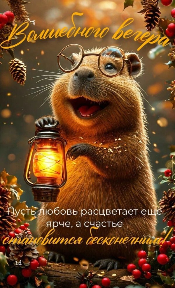 Изображение №46 735x1212 «Волшебного вечера!» из коллекции «Осенние открытки «Хорошего доброго вечера!»»