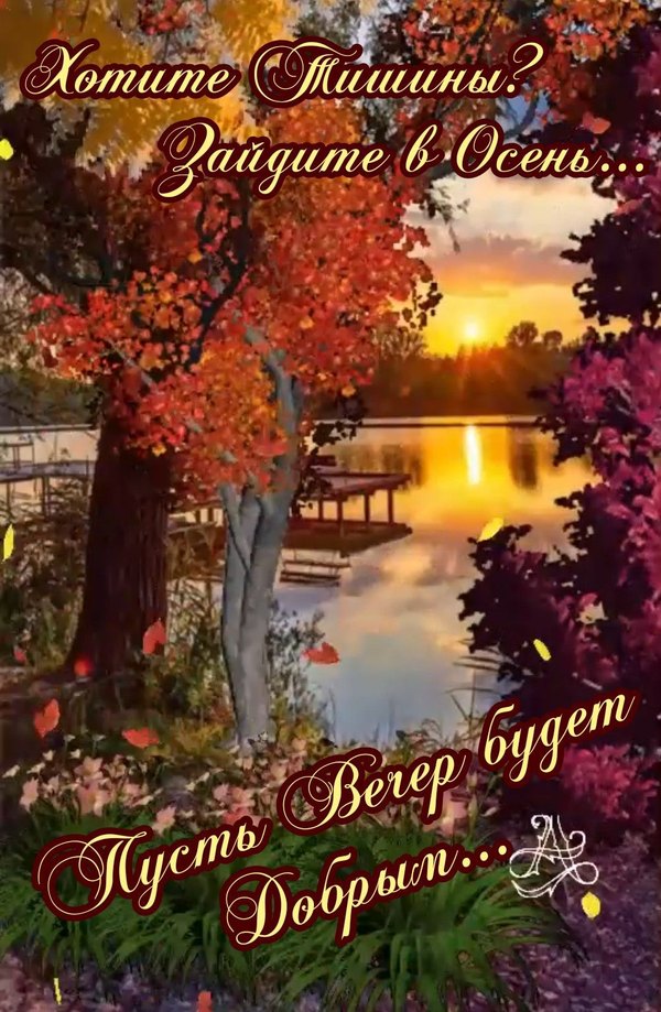 Изображение №28 1078x1652 «Пусть вечер будет добрым...» из коллекции «Осенние открытки «Хорошего доброго вечера!»»