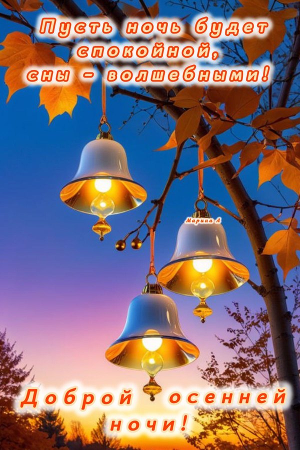 Изображение №15 1200x1800 «Доброй осенней ночи!» из коллекции «Осенние открытки «Спокойной доброй ночи!»»