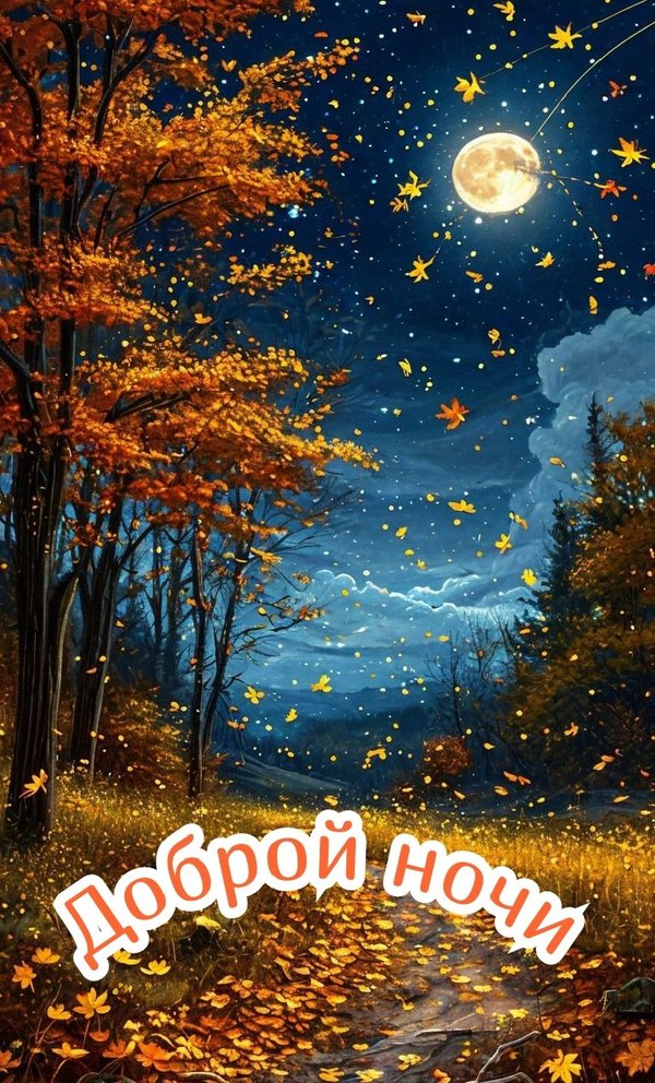 Изображение №22 768x1270  из коллекции «Осенние открытки «Спокойной доброй ночи!»»