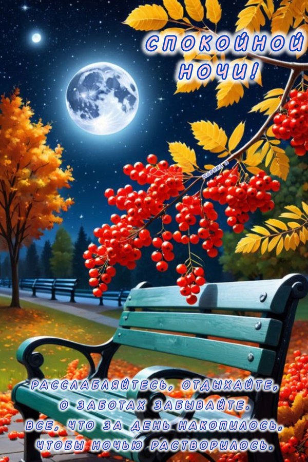 Изображение №57 1200x1800  из коллекции «Осенние открытки «Спокойной доброй ночи!»»