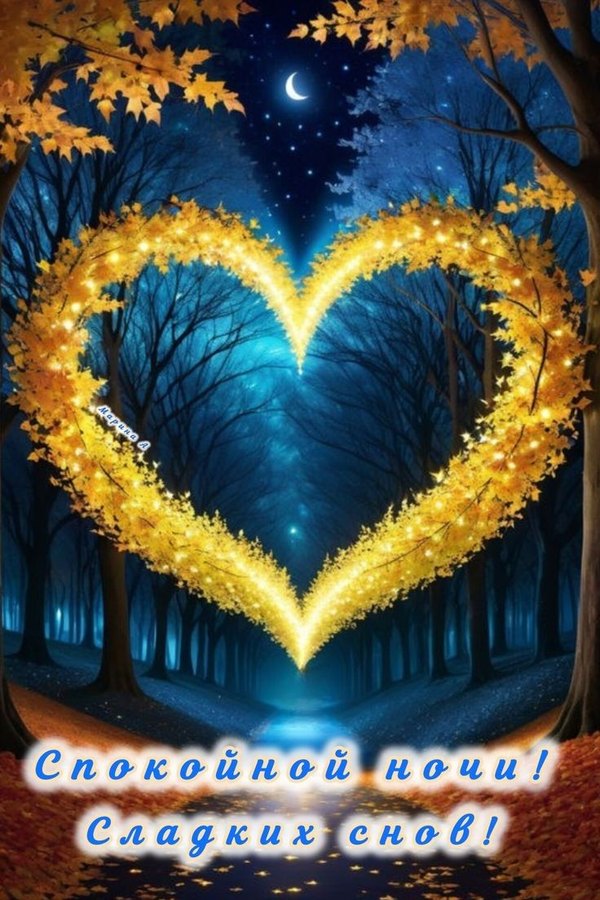 Изображение №56 736x1104  из коллекции «Осенние открытки «Спокойной доброй ночи!»»