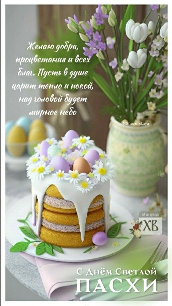 Изображение №20 498x883 «Поздравление С Днем Светлой Пасхи!» из коллекции «Открытки на Пасху»
